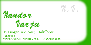 nandor varju business card